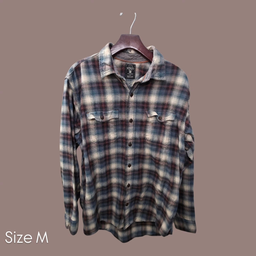 RedHead Men's Plaid Button-Down Shirt - Blue, Gray, Red